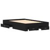 vidaXL Bed Frame with Drawers Black oak 120 x 190 cm Engineered wood