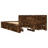 vidaXL Bed Frame with Headboard without Mattress Smoked Oak 120x190 cm Small Double