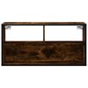 vidaXL TV Cabinet Smoked Oak 80x31x39.5 cm Engineered Wood and Metal