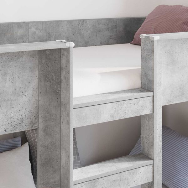 vidaXL Bunk Bed for Kids Concrete Grey 80 x 200 cm Engineered Wood