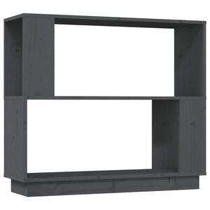 vidaXL Book Cabinet | Grey | Solid pine wood | Medium | Book Cabinet