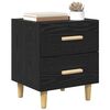 vidaXL Bed Cabinet Black oak 40 x 35 x 47.5 cm Engineered wood