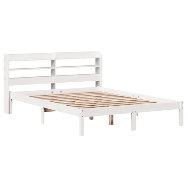 vidaXL Bed Frame without Mattress White 120x200 cm Solid Wood Pine