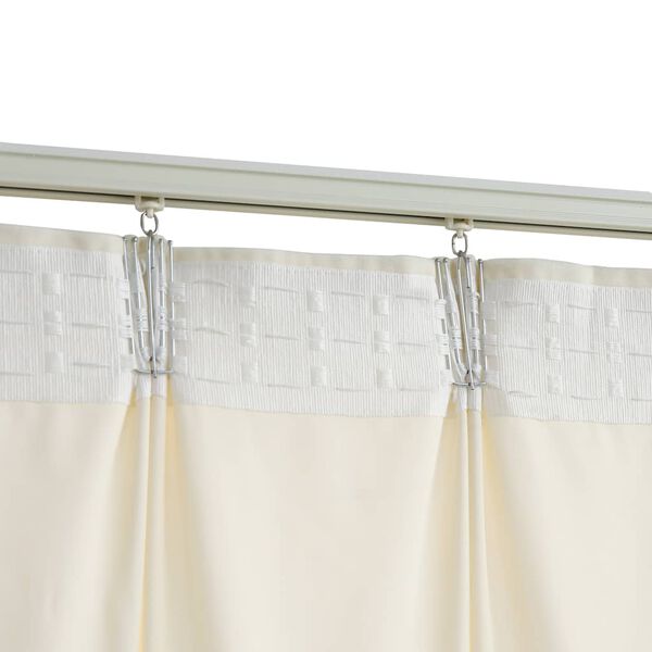 vidaXL Blackout Curtains 2 pcs with Hooks Velvet Cream 140x245 cm