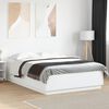 vidaXL Bed Frame with LED without Mattress White 120x200 cm