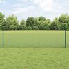 vidaXL Fence with Post Green 0.5 x 100 m Steel and PVC