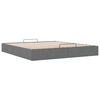 vidaXL Ottoman Bed Frame without Mattress Dark Grey Super King Fabric