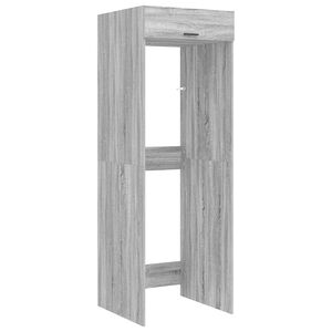 vidaXL Wash Machine Cabinet with Door Grey Sonoma 67.5 x 68 x 200 cm
