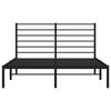 vidaXL Metal Bed Frame without Mattress with Headboard Black 140x200cm