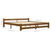 vidaXL Bed Frame without Mattress Honey Brown Solid Wood 200x200 cm (322011+2x321987)