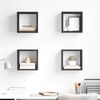 vidaXL Wall Cube Shelves 4 pcs High Gloss Grey 22x15x22 cm
