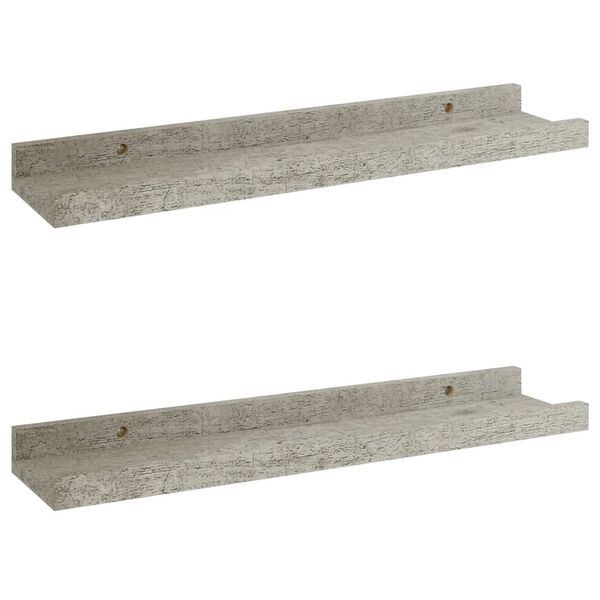 vidaXL Wall Shelves 2 pcs Concrete Grey 40x9x3 cm