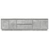 vidaXL TV Cabinet with LED Lights Concrete Grey 193.5x41x50 cm