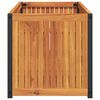 vidaXL Garden Planter 110x45x44 cm Solid Wood Acacia and Steel