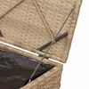 vidaXL Cushion Box with Storage Beige 50 x 50 x 50 cm Poly Rattan