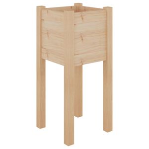 vidaXL Garden Planter 31x31x70 cm Solid Pinewood