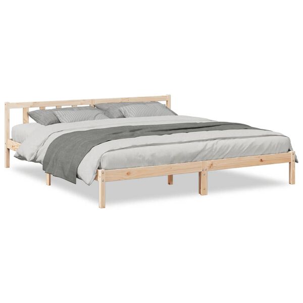 vidaXL Extra Long Bed Frame without Mattress 200x220 cm Solid Wood Pine