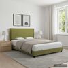 vidaXL Bed Frame without Mattress Green Fabric 135x190 cm Double