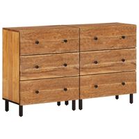 vidaXL Side Cabinets 2 pcs 60x33x75 cm Solid Wood Acacia