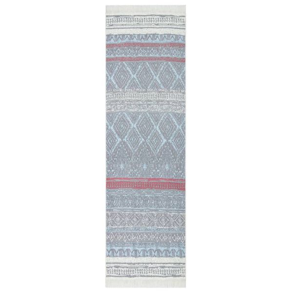 vidaXL Rug Pink and Aqua 80x300 cm Cotton