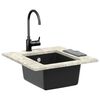 vidaXL Sink Black 370 x 460 mm 80% Quartz and 20% Resin
