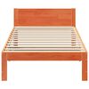 vidaXL Bed Frame without Mattress Wax Brown 90x200 cm Solid Wood Pine