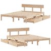 vidaXL Bed Frame without Mattress 140x190 cm Solid Wood Pine