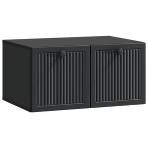 vidaXL Wall-Mounted TV Cabinet Black 59.5 x 41 x 30 cm Engineered Wood