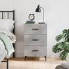 vidaXL Bedside Cabinet Grey Sonoma 40x40x66 cm Engineered Wood
