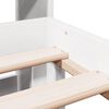 vidaXL Bookcase Bed without Mattress White 135x190 cm Double Solid Wood Pine