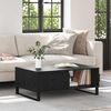 vidaXL Coffee Table Black Oak 90 x 60 x 35 cm Engineered Wood