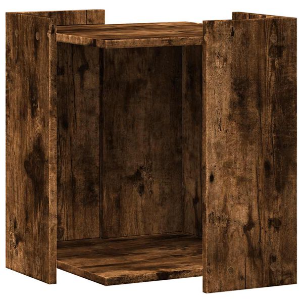 vidaXL Cat Litter Box Enclosure Smoked Oak 42x42x51 cm Engineered Wood
