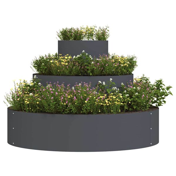 vidaXL Garden Planter Anthracite 90 x 90 x 20 cm Cold-rolled Steel