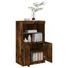 vidaXL Sideboard with LED Lights Smoked Oak 60.5x37x100 cm