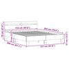 vidaXL Bed Frame with LED White 152 x 203 cm Engineered Wood
