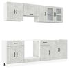 vidaXL 8 Piece Kitchen Cabinet Set Lucca Concrete Grey Engineered Wood