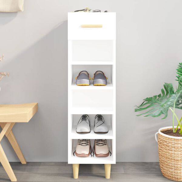 vidaXL Shoe Cabinet White 30x35x105 cm Engineered Wood