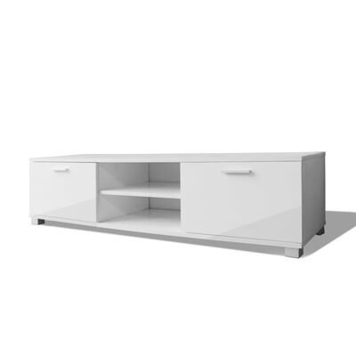 vidaXL TV Cabinet High-Gloss White 140x40.5x35 cm