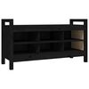 vidaXL Hall Bench Black 110x40x60 cm Solid Wood Pine