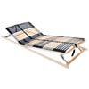 vidaXL Slatted Bed Base Manual Brown 80 x 190 cm Solid Beech Wood