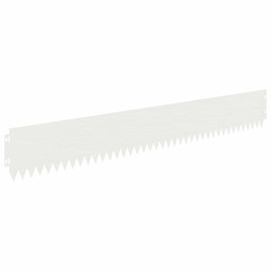 vidaXL Lawn Edging 20 pcs 103 x 15 cm Steel White