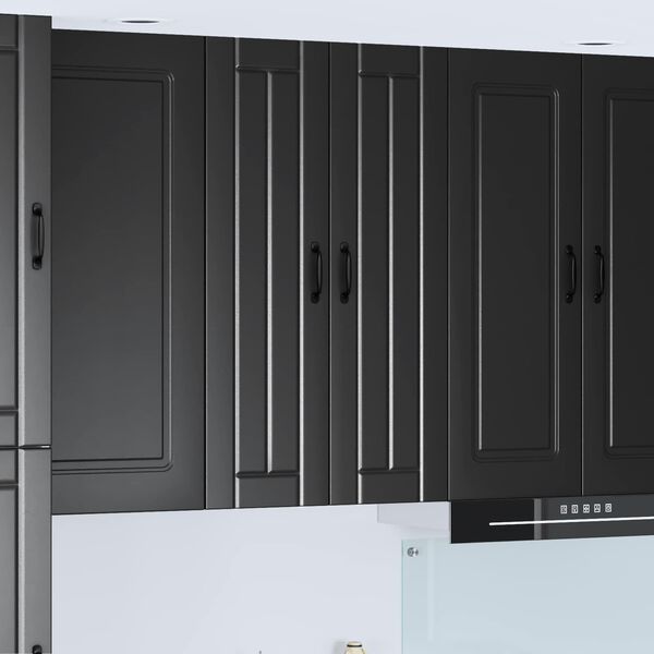 vidaXL Dishwasher Panel Lucca Black 60 x 31 x 100 cm Engineered Wood