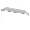 vidaXL Manual Retractable Awning Anthracite&White 600x350 cm