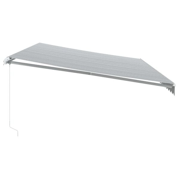 vidaXL Manual Retractable Awning Anthracite&White 600x350 cm