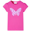 vidaXL Kids' T-shirt with Cap Sleeves Dark Pink 104