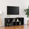 vidaXL TV Cabinet High Gloss Black 104x30x52 cm Engineered Wood