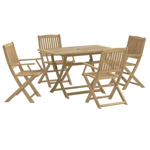 vidaXL 5 Piece Garden Dining Set Solid Wood Acacia