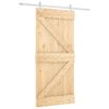 vidaXL Sliding Door 95 x 210 cm Solid Pine Wood (Untreated)