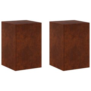 vidaXL Plant Stand 2 pcs Rusty 40 x 40 x 60 cm Weathering Steel