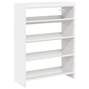 vidaXL Shoe Rack White 60x25x81 cm Engineered Wood
